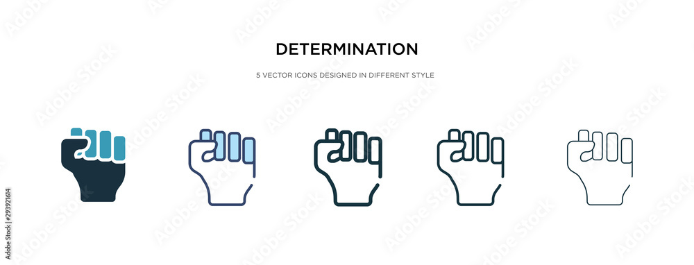 Poster determination icon in different style vector illustration. two colored and black determination vecto