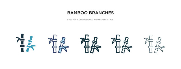 bamboo branches icon in different style vector illustration. two colored and black bamboo branches vector icons designed in filled, outline, line and stroke style can be used for web, mobile, ui