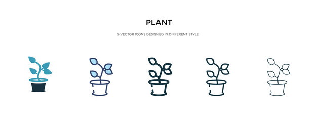 plant icon in different style vector illustration. two colored and black plant vector icons designed in filled, outline, line and stroke style can be used for web, mobile, ui