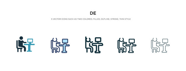 de icon in different style vector illustration. two colored and black de vector icons designed in filled, outline, line and stroke style can be used for web, mobile, ui
