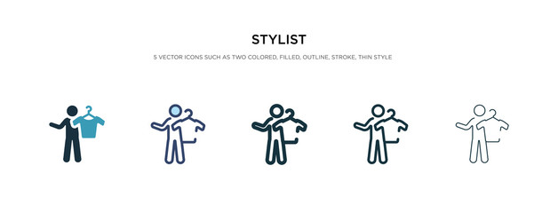 stylist icon in different style vector illustration. two colored and black stylist vector icons designed in filled, outline, line and stroke style can be used for web, mobile, ui