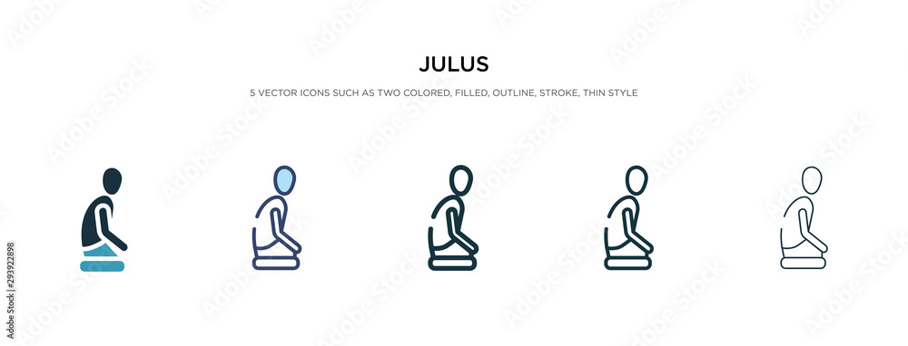 Poster julus icon in different style vector illustration. two colored and black julus vector icons designed