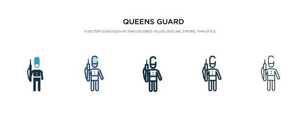 queens guard icon in different style vector illustration. two colored and black queens guard vector icons designed in filled, outline, line and stroke style can be used for web, mobile, ui