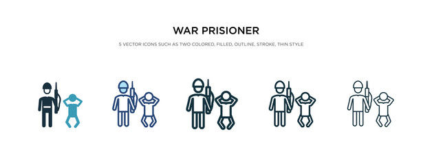 war prisioner icon in different style vector illustration. two colored and black war prisioner vector icons designed in filled, outline, line and stroke style can be used for web, mobile, ui