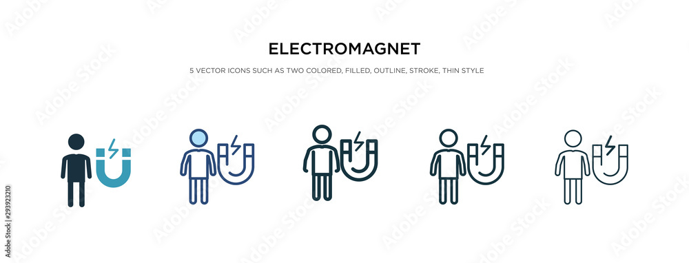 Poster electromagnet icon in different style vector illustration. two colored and black electromagnet vecto