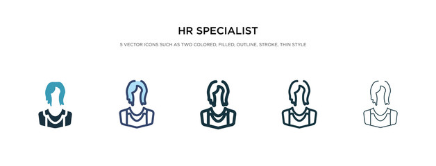 hr specialist icon in different style vector illustration. two colored and black hr specialist vector icons designed in filled, outline, line and stroke style can be used for web, mobile, ui