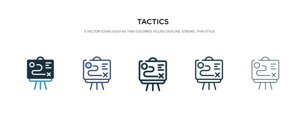 tactics icon in different style vector illustration. two colored and black tactics vector icons designed in filled, outline, line and stroke style can be used for web, mobile, ui - obrazy, fototapety, plakaty