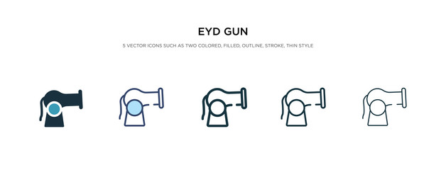 eyd gun icon in different style vector illustration. two colored and black eyd gun vector icons designed in filled, outline, line and stroke style can be used for web, mobile, ui