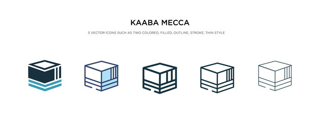 kaaba mecca icon in different style vector illustration. two colored and black kaaba mecca vector icons designed in filled, outline, line and stroke style can be used for web, mobile, ui