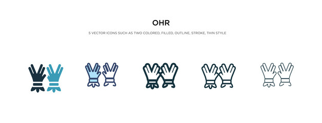 ohr icon in different style vector illustration. two colored and black ohr vector icons designed in filled, outline, line and stroke style can be used for web, mobile, ui