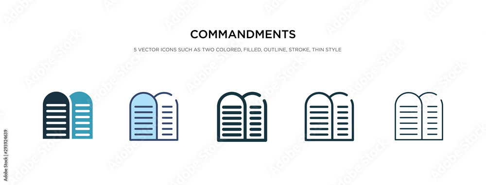 Poster commandments icon in different style vector illustration. two colored and black commandments vector 