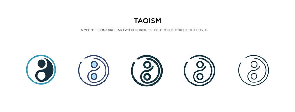 taoism icon in different style vector illustration. two colored and black taoism vector icons designed in filled, outline, line and stroke style can be used for web, mobile, ui