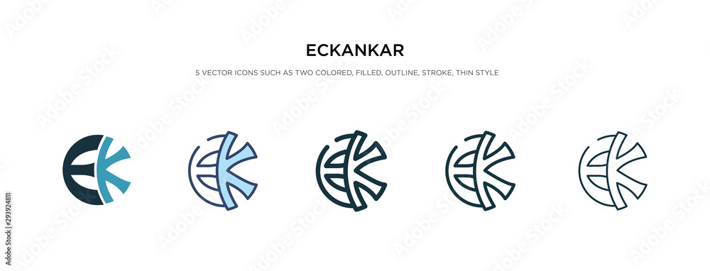 Poster eckankar icon in different style vector illustration. two colored and black eckankar vector icons de