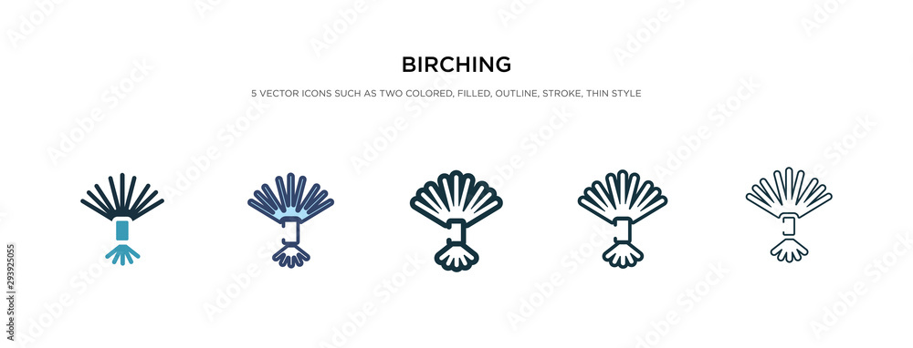 Poster birching icon in different style vector illustration. two colored and black birching vector icons de