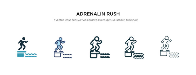 adrenalin rush icon in different style vector illustration. two colored and black adrenalin rush vector icons designed in filled, outline, line and stroke style can be used for web, mobile, ui