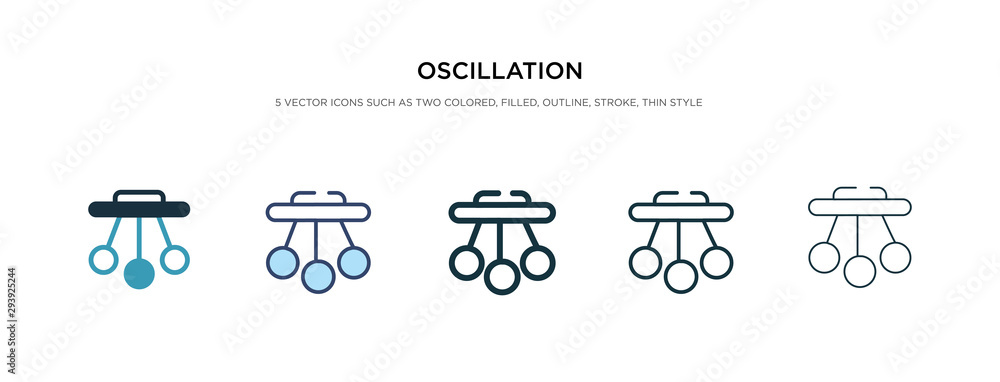 Poster oscillation icon in different style vector illustration. two colored and black oscillation vector ic