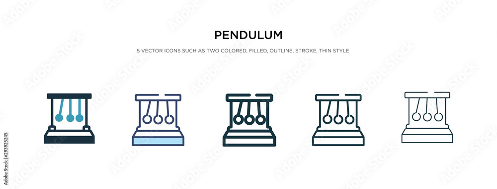Poster pendulum icon in different style vector illustration. two colored and black pendulum vector icons de