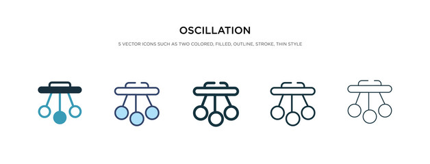 oscillation icon in different style vector illustration. two colored and black oscillation vector icons designed in filled, outline, line and stroke style can be used for web, mobile, ui