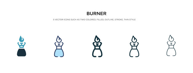 burner icon in different style vector illustration. two colored and black burner vector icons designed in filled, outline, line and stroke style can be used for web, mobile, ui