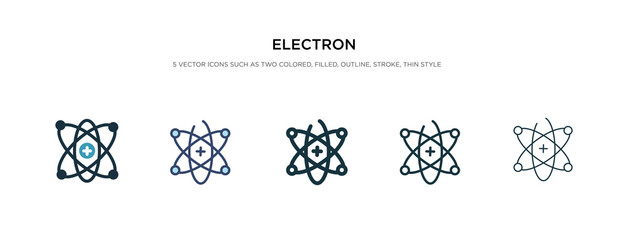 electron icon in different style vector illustration. two colored and black electron vector icons designed in filled, outline, line and stroke style can be used for web, mobile, ui
