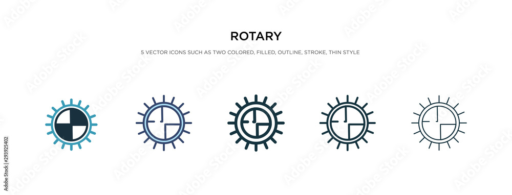Poster rotary icon in different style vector illustration. two colored and black rotary vector icons design