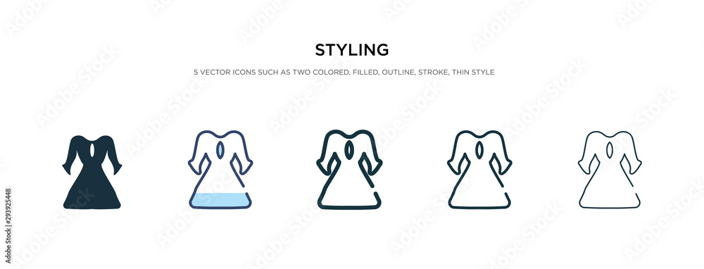 Poster styling icon in different style vector illustration. two colored and black styling vector icons desi