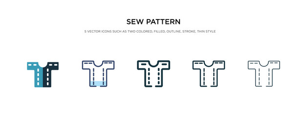 sew pattern icon in different style vector illustration. two colored and black sew pattern vector icons designed in filled, outline, line and stroke style can be used for web, mobile, ui