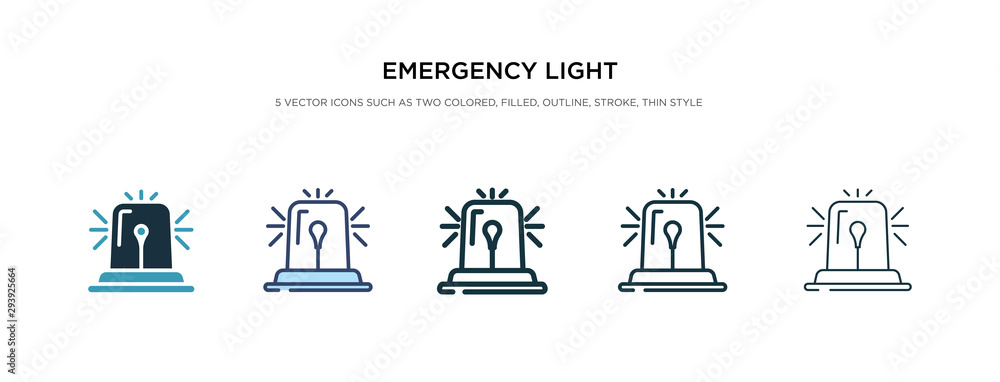 Poster emergency light icon in different style vector illustration. two colored and black emergency light v