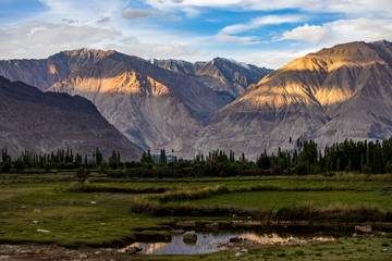 Nubra Valley in evening 