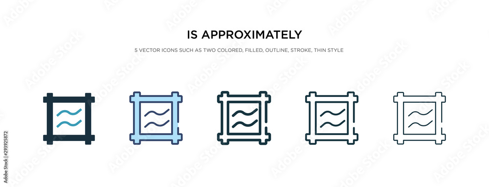 Poster is approximately equal to icon in different style vector illustration. two colored and black is appr