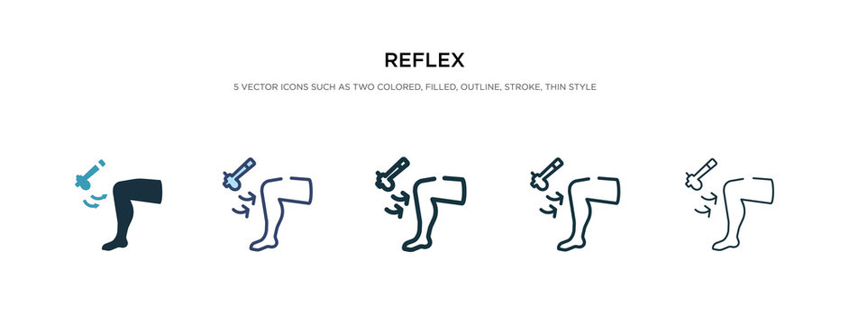 reflex icon in different style vector illustration. two colored and black reflex vector icons designed in filled, outline, line and stroke style can be used for web, mobile, ui