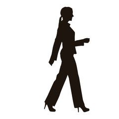 People Walking Silhouette