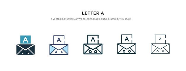 letter a icon in different style vector illustration. two colored and black letter a vector icons designed in filled, outline, line and stroke style can be used for web, mobile, ui