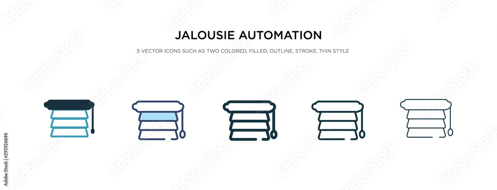 Aufkleber jalousie automation icon in different style vector illustration. two colored and black jalousie auto