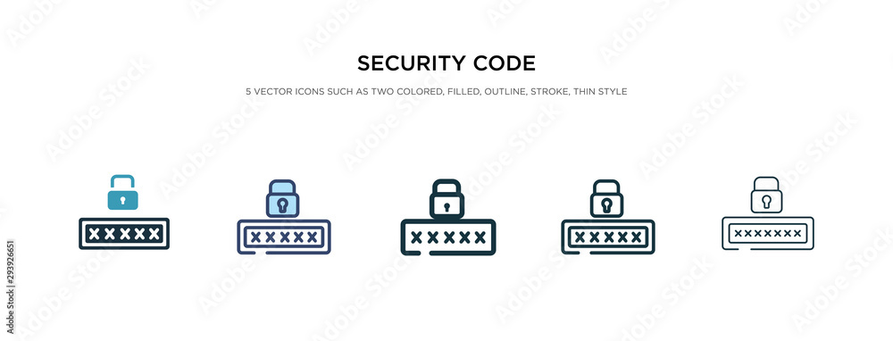 Poster security code icon in different style vector illustration. two colored and black security code vecto