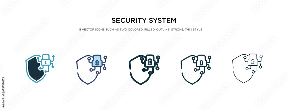 Poster security system icon in different style vector illustration. two colored and black security system v