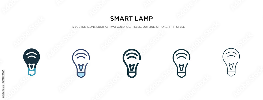 Aufkleber smart lamp icon in different style vector illustration. two colored and black smart lamp vector icon