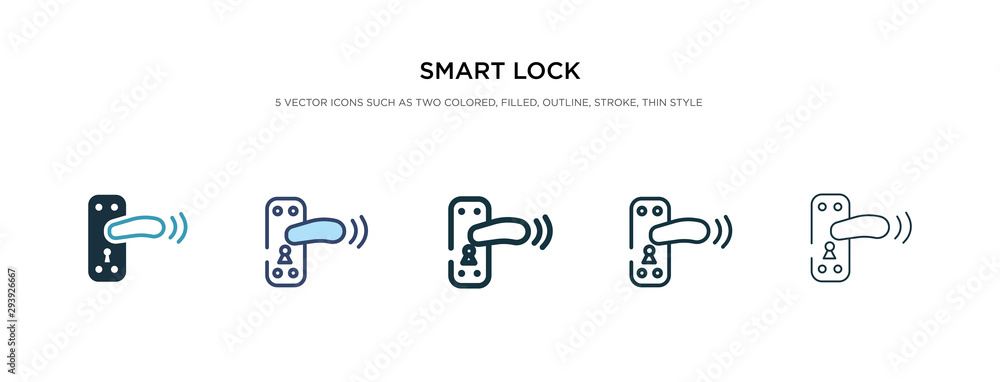 Poster smart lock icon in different style vector illustration. two colored and black smart lock vector icon