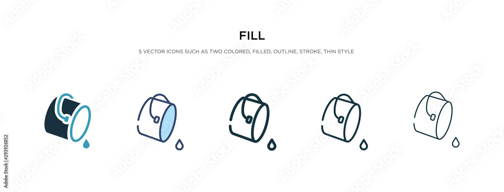 Poster fill icon in different style vector illustration. two colored and black fill vector icons designed i
