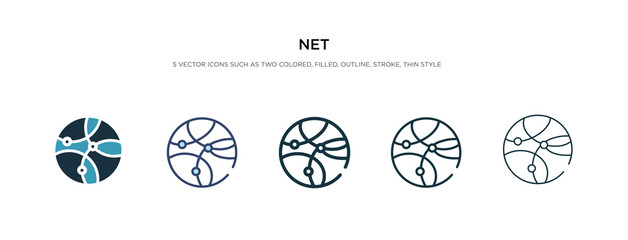 net icon in different style vector illustration. two colored and black net vector icons designed in filled, outline, line and stroke style can be used for web, mobile, ui