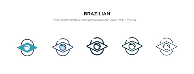 brazilian icon in different style vector illustration. two colored and black brazilian vector icons designed in filled, outline, line and stroke style can be used for web, mobile, ui