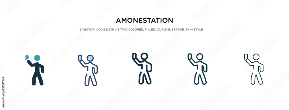 Poster amonestation icon in different style vector illustration. two colored and black amonestation vector 