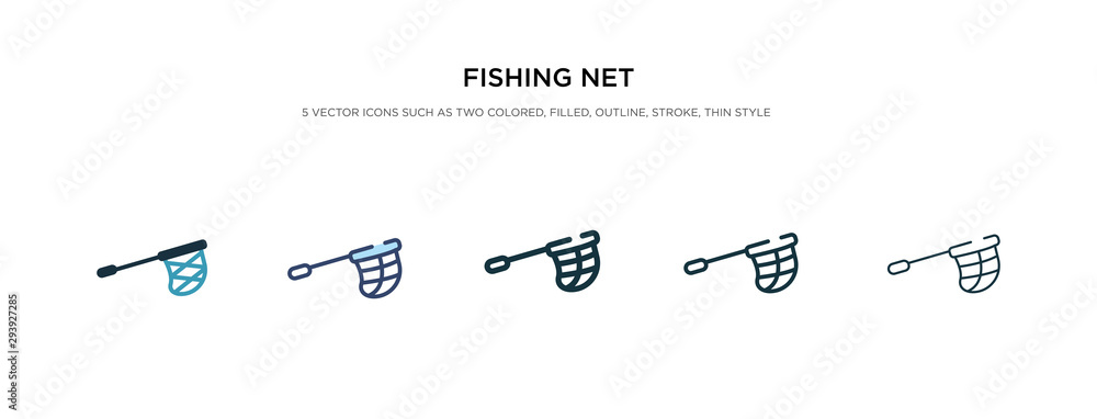 Poster fishing net icon in different style vector illustration. two colored and black fishing net vector ic