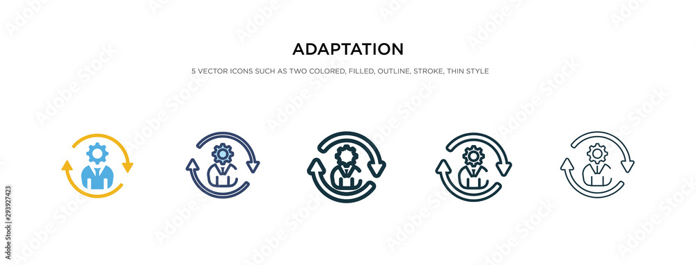 Poster adaptation icon in different style vector illustration. two colored and black adaptation vector icon