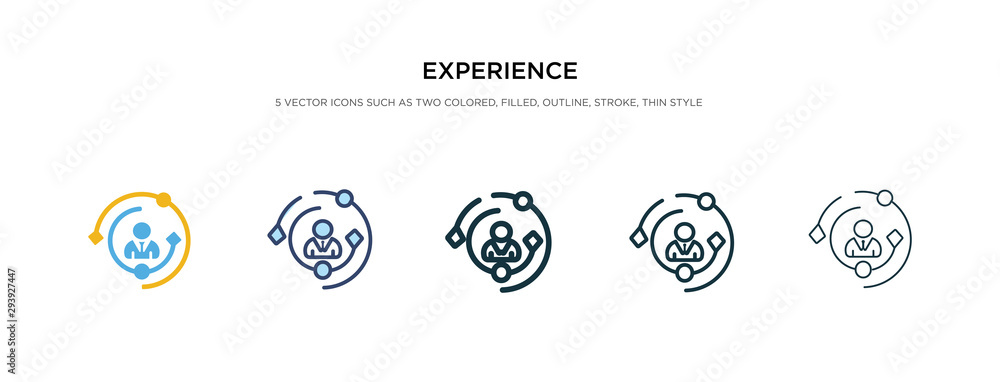 Poster experience icon in different style vector illustration. two colored and black experience vector icon