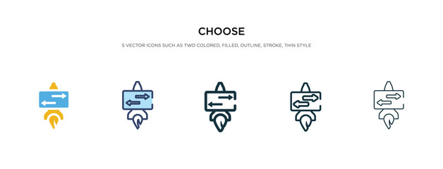 choose icon in different style vector illustration. two colored and black choose vector icons designed in filled, outline, line and stroke style can be used for web, mobile, ui