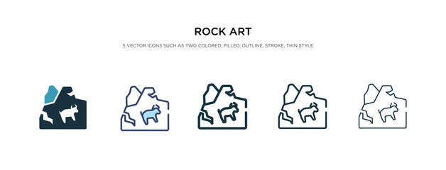 rock art icon in different style vector illustration. two colored and black rock art vector icons designed in filled, outline, line and stroke style can be used for web, mobile, ui