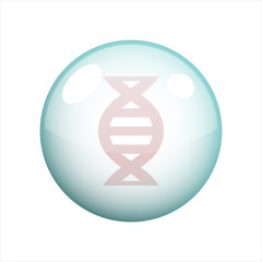 DNA icon vector design.  DNA vector illustration