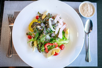 fresh salad on a table