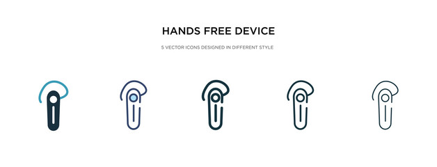 hands free device icon in different style vector illustration. two colored and black hands free device vector icons designed in filled, outline, line and stroke style can be used for web, mobile, ui